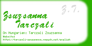 zsuzsanna tarczali business card